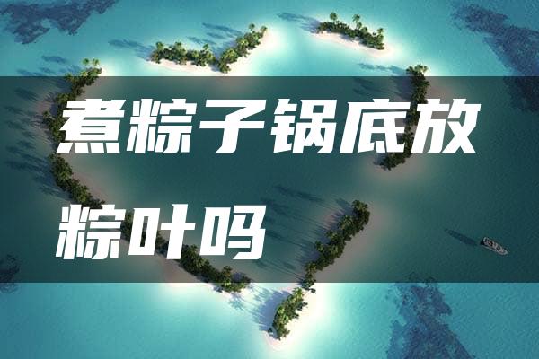 煮粽子锅底放粽叶吗