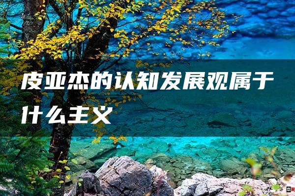 皮亚杰的认知发展观属于什么主义