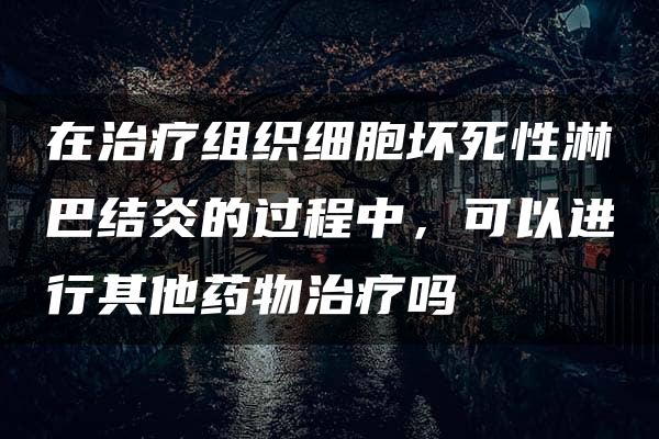 在治疗组织细胞坏死性淋巴结炎的过程中，可以进行其他药物治疗吗