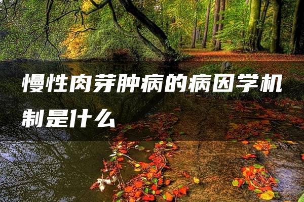 慢性肉芽肿病的病因学机制是什么