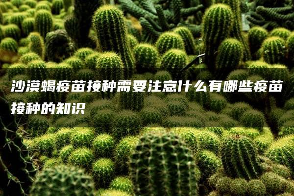 沙漠蝎疫苗接种需要注意什么有哪些疫苗接种的知识