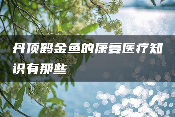 丹顶鹤金鱼的康复医疗知识有那些