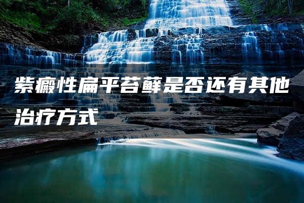 紫癜性扁平苔藓是否还有其他治疗方式