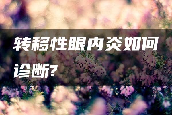 转移性眼内炎如何诊断?