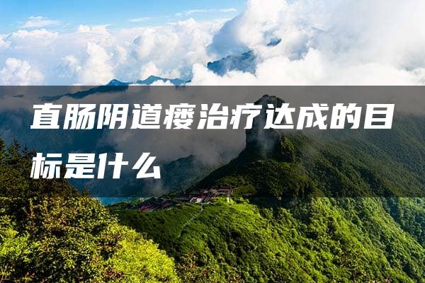 直肠阴道瘘治疗达成的目标是什么