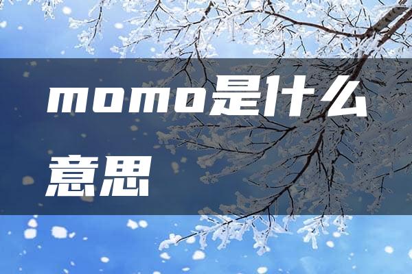 momo是什么意思