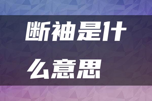 断袖是什么意思