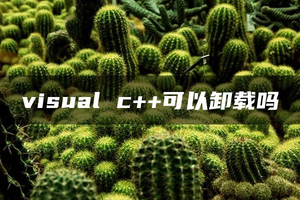 visual c++可以卸载吗