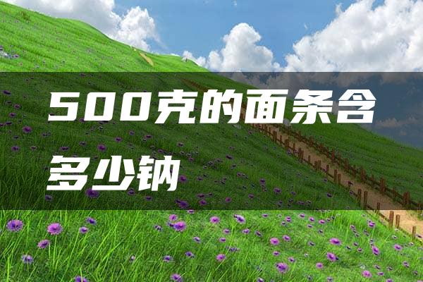 500克的面条含多少钠