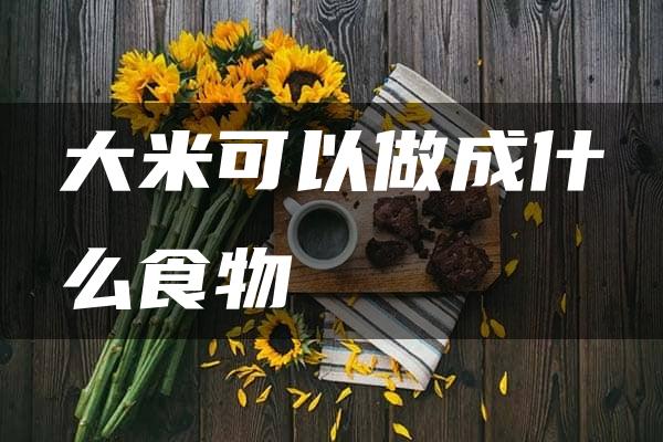 大米可以做成什么食物