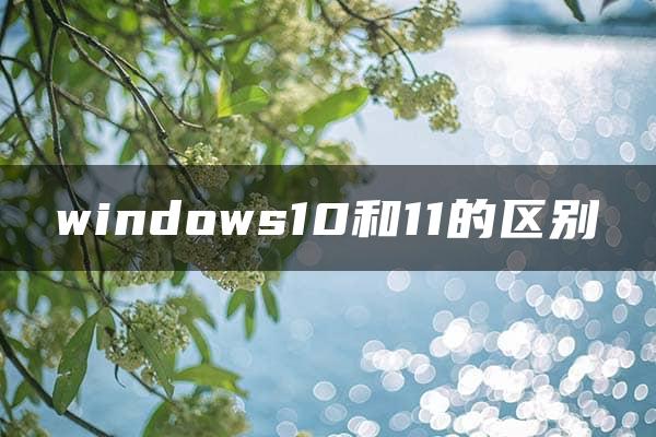 windows10和11的区别