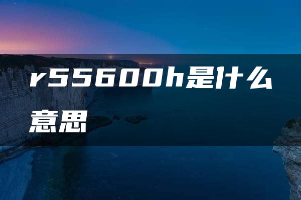 r55600h是什么意思