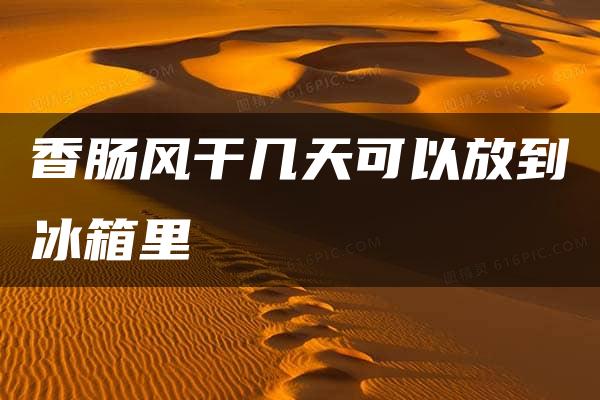 香肠风干几天可以放到冰箱里