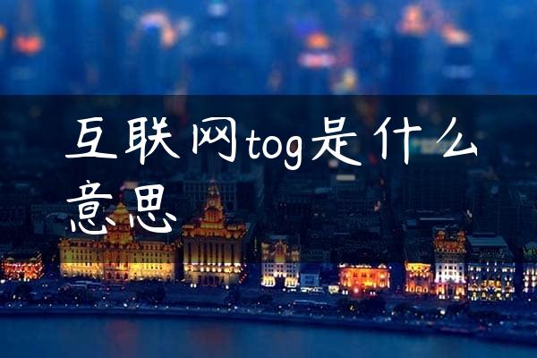 互联网tog是什么意思