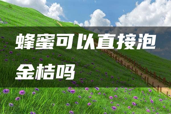 蜂蜜可以直接泡金桔吗