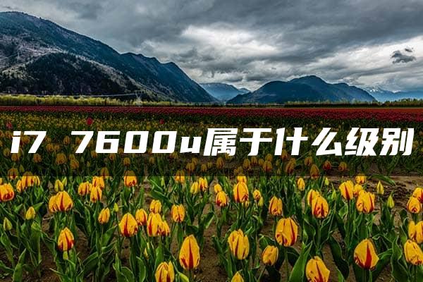 i7 7600u属于什么级别