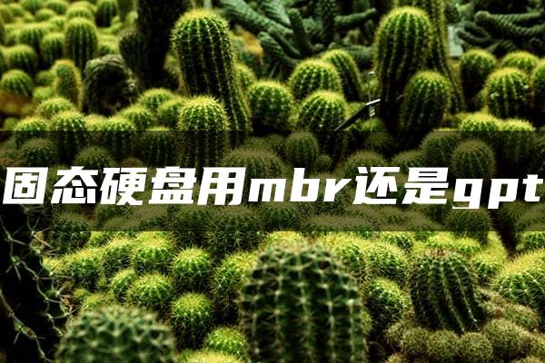 固态硬盘用mbr还是gpt