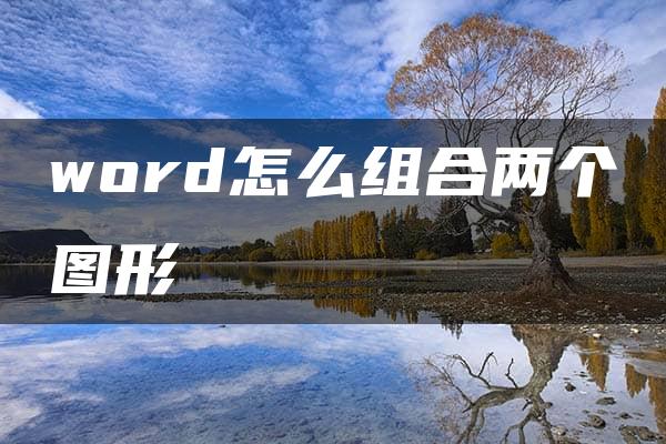 word怎么组合两个图形