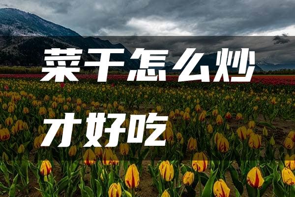 菜干怎么炒才好吃