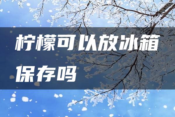 柠檬可以放冰箱保存吗