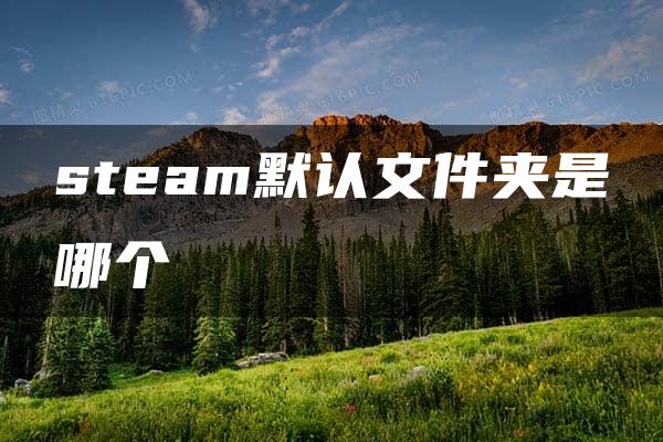 steam默认文件夹是哪个