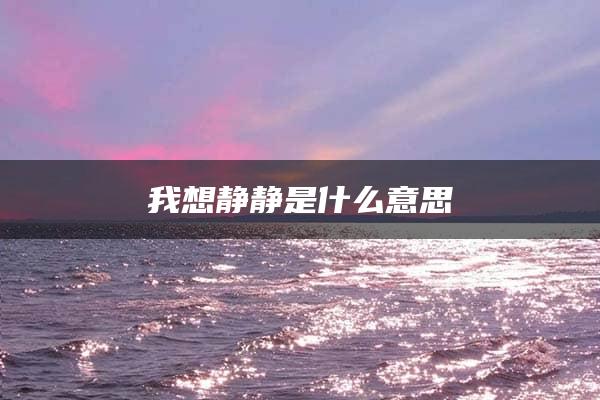 我想静静是什么意思