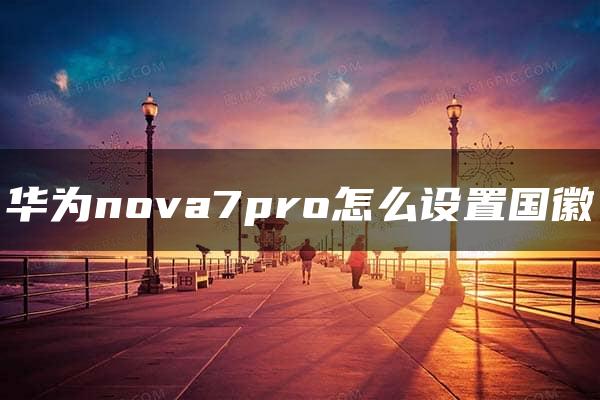 华为nova7pro怎么设置国徽