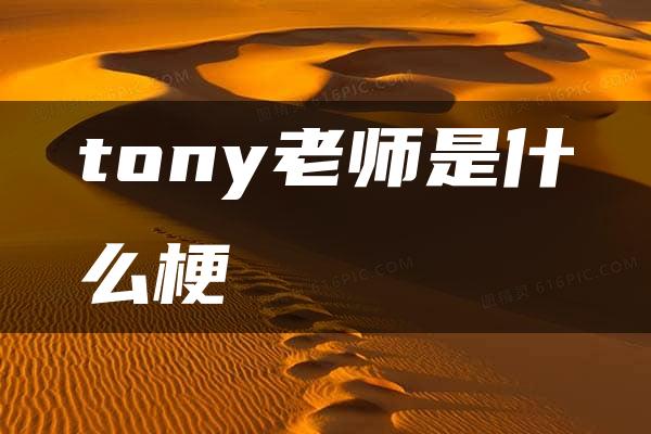 tony老师是什么梗