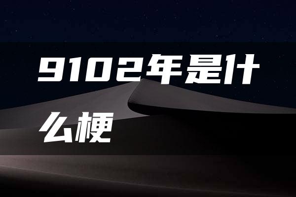 9102年是什么梗