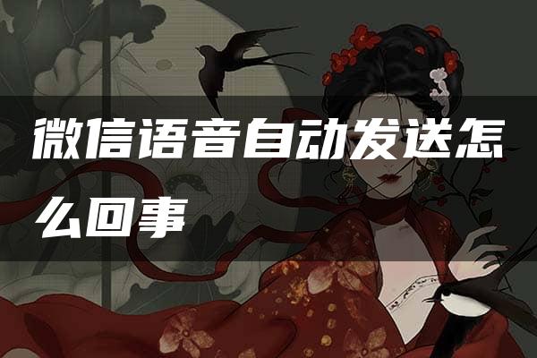 微信语音自动发送怎么回事